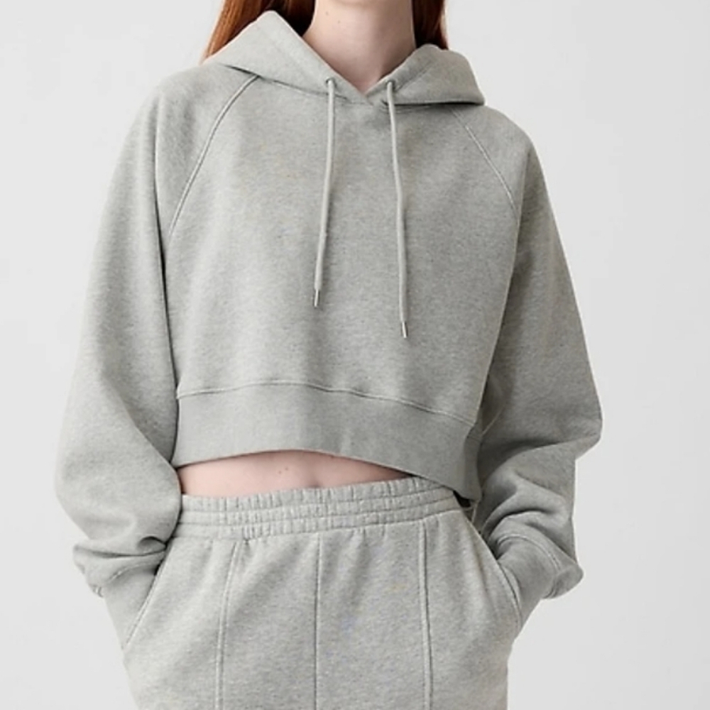 GAP Light Gray Cropped Hoodie